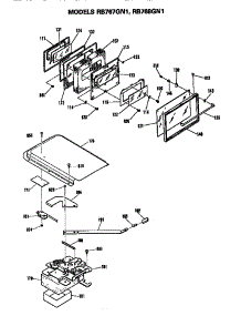 Door And Lock parts for Hot Point Electric Range RB767GN1KK from AppliancePartsPros.com