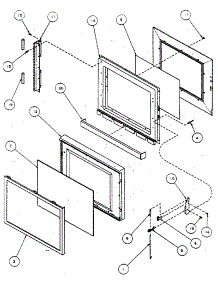 Door parts for Amana Countertop Microwave RBG6358P from AppliancePartsPros.com