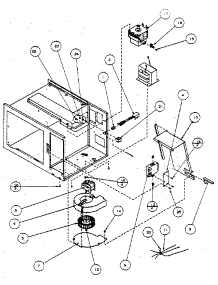 Magnetron And Air Flow parts for Amana Countertop Microwave RBG6358P from AppliancePartsPros.com