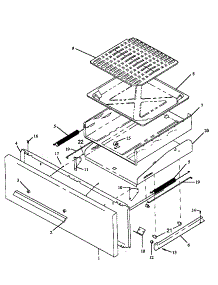 Broiler Components parts for Caloric Gas Range RBK24AA093M-P1143136NW from AppliancePartsPros.com