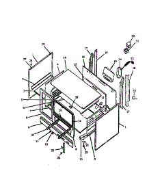 Cabinet Assembly For 36" Models (Rbk29aa093m / P1142829nw) (Rbk29aa093m / P1142950nw) parts for Caloric Gas Range RBK26AA093M-P1142947NW from AppliancePartsPros.com
