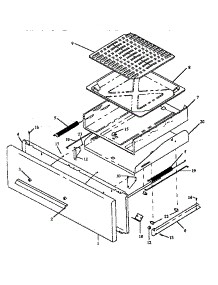 Broiler Components parts for Caloric Gas Range RBK26AA093M-P1142947NW from AppliancePartsPros.com