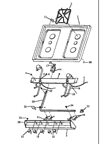 Main Top parts for Caloric Gas Range RBK26AA093M-P1143034NW from AppliancePartsPros.com