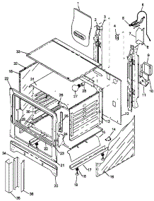 Cabinet Assy parts for Caloric Gas Range RBK28FG5-P1142948NL from AppliancePartsPros.com