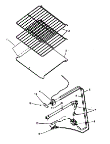 Oven Components parts for Caloric Gas Range RBK28FG5-P1142948NL from AppliancePartsPros.com
