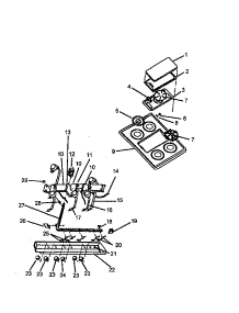 Top Burner Assy parts for Caloric Gas Range RBK28FG5-P1143035NL from AppliancePartsPros.com