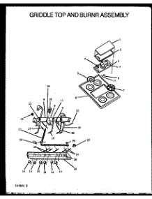 Griddle Top And Burner Assembly (Rbk28fgw / P1142379nw) (Rbk28fgl / P1142379nl) parts for Caloric Gas Range RBK28FGL/P1142379NL from AppliancePartsPros.com