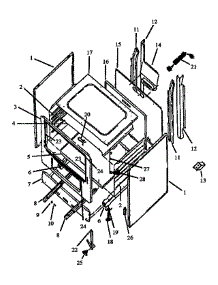 Cabinet Assembly (Rbk22aa093m / P1142718nw) (Rbk22aa093m / P1142910nw) (Rbk22aa093m / P1142944nw) (Rbk24aa093m / P1142719nw) (Rbk24aa093m / P1142748nw) (Rbk24aa093m / P1142946nw) (Rbk26aa093m / P1142720nw) (Rbk26aa093m / P1142750nw) (Rbk26aa093m / P1142947nw) parts for Caloric Gas Range RBK29AA093M/P1142950NW from AppliancePartsPros.com