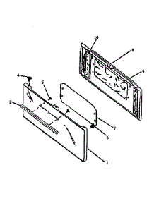 Oven Door Assembly parts for Caloric Gas Range RBK29AA093M/P1142950NW from AppliancePartsPros.com