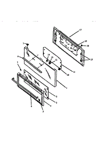 Oven Door Assembly parts for Amana Gas Range RBP22AA/P1142331NW,L from AppliancePartsPros.com