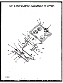 Top & Top Burner Assembly W /  Spark (Rbk22aal / P1142355nl) (Rbk22aaw / P1142355nw) (Rbk24aal / P1142356nl) (Rbk24aaw / P1142356nw) (Rbk26aaw / P1142334nw) (Rbk26aal / P1142334nl) (Rbk26aal / P1142345nl) (Rbk26aaw / P1142345nw) (Rbk26cbl / P1142336nl) (Rbk26cbw / P1142336nw) parts for Amana Gas Range RBP26AAL/P1142333NL from AppliancePartsPros.com