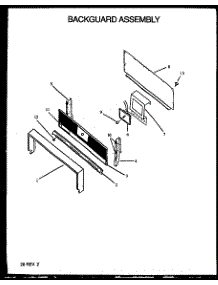 Backguard Assembly (Rbp26cbl / P1142335nl) (Rbp26cbw / P1142335nw) (Rbp26cbw / P1142348nw) (Rbp26cbl / P1142348nl) (Rbk26cbl / P1142336nl) (Rbk26cbw / P1142336nw) (Rbk26cbl / P1142346nl) (Rbk26cbw / P1142346nw) (Rbk28fgw / P1142379nw) (Rbk28fgl / P1142379nl) parts for Amana Gas Range RBP26CBL/P1142348NL from AppliancePartsPros.com