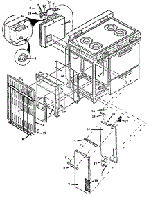 Oven Cabinet parts for Caloric Gas Range RBP39AA0,5/P11417129NL from AppliancePartsPros.com