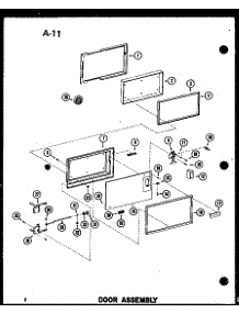 Door Assembly parts for Amana Countertop Microwave RC-10S/P73829-1M from AppliancePartsPros.com