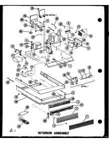 Interior Assembly parts for Amana Countertop Microwave RC-10S/P73829-3M from AppliancePartsPros.com