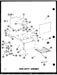Oven Cavity Assembly (Rc-14 / P72100-1M) (Rc-14 / P72100-3M) (Rc-14 / P72100-6M) (Rc-20 / P72100-4M) (Rc-20 / P72100-2M) (Rc-20 / P72100-5M) parts for Amana Countertop Microwave RC-14/P72100-6M from AppliancePartsPros.com