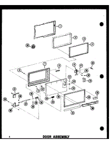 Door Assembly parts for Amana Countertop Microwave RC-14/P72100-7M from AppliancePartsPros.com