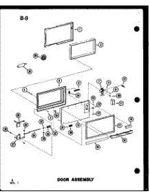 Door Assembly parts for Amana Countertop Microwave RC-14B/P73550-1M from AppliancePartsPros.com
