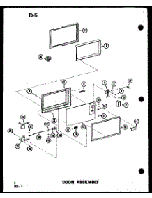 Door Assembly parts for Amana Countertop Microwave RC-14S/P73824-4M from AppliancePartsPros.com