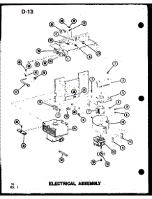 Electrical Assembly parts for Amana Countertop Microwave RC-14S/P73824-5M from AppliancePartsPros.com