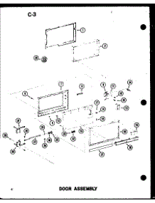 Door Assembly parts for Amana Countertop Microwave RC-20/P72100-8M from AppliancePartsPros.com
