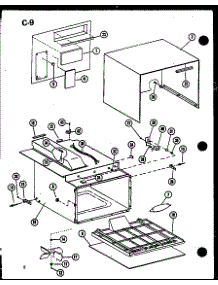 Cabinet Parts parts for Amana Countertop Microwave RC-6D/P73860-13M from AppliancePartsPros.com