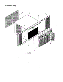 Outer Case Assembly parts for Amana Room Air Conditioner RC04880A1D/PRC04880A1DB from AppliancePartsPros.com