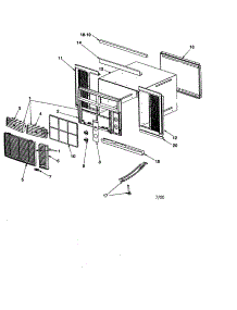 Outer Case Assembly parts for Amana Room Air Conditioner RC04880A1DR REV A from AppliancePartsPros.com