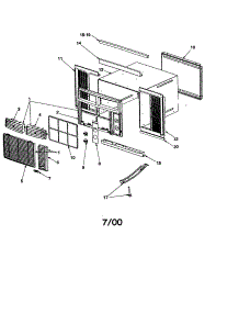 Outer Case Assembly parts for Amana Room Air Conditioner RC05010A1DR REV A from AppliancePartsPros.com