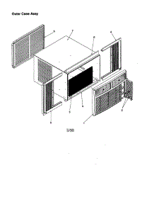 Outer Case Assembly parts for Amana Room Air Conditioner RC05890A1D/PRC05890A1DB from AppliancePartsPros.com