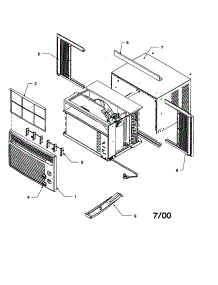 Outer Case Assembly parts for Amana Room Air Conditioner RC07087M1DR REV B from AppliancePartsPros.com