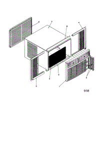 Outer Case Assembly parts for Amana Room Air Conditioner RC07090A1D/PRC07090A1DA from AppliancePartsPros.com