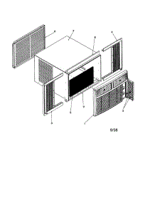 Outer Case Assembly parts for Amana Room Air Conditioner RC07090A1D/PRC07090A1DB from AppliancePartsPros.com
