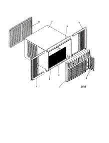 Outer Case Assembly parts for Amana Room Air Conditioner RC08090A1D/PRC08090A1DA from AppliancePartsPros.com