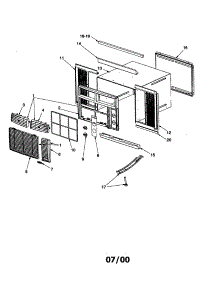 Outer Case Assembly parts for Amana Room Air Conditioner RC08090A1DR REV C from AppliancePartsPros.com