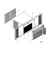 Outer Case Assembly parts for Amana Room Air Conditioner RC09090A1D/PRC09090A1DC from AppliancePartsPros.com