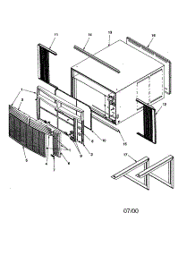 Outer Case Assembly parts for Amana Room Air Conditioner RC10010C1DR REV A from AppliancePartsPros.com