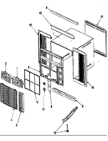 Outer Case Assy parts for Amana Room Air Conditioner RC10090A1D/PRC10090A1D from AppliancePartsPros.com
