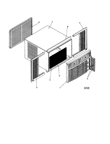 Outer Case Assembly parts for Amana Room Air Conditioner RC10190A1D/PRC10190A1DA from AppliancePartsPros.com