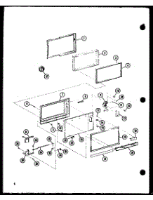 Door Assembly parts for Amana Countertop Microwave RC10B-DD/P72650-2M from AppliancePartsPros.com