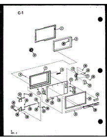 Door parts for Amana Countertop Microwave RC10B-PB/P75085-13M from AppliancePartsPros.com