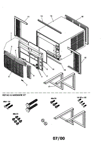 Outer Case Assembly parts for Amana Room Air Conditioner RC12090C1DR REV D from AppliancePartsPros.com