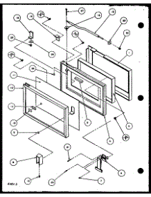 Door parts for Amana Microwave RC14SE-P1104106M from AppliancePartsPros.com