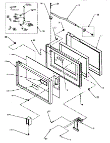 Door Assembly parts for Amana Microwave RC16SE-P1104112M from AppliancePartsPros.com