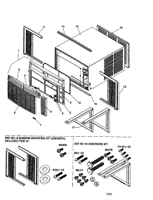Outer Case Assembly parts for Amana Room Air Conditioner RC18090C2DR REV A from AppliancePartsPros.com