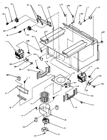 Cavity Assembly And Electrical Components parts for Amana Microwave RC21DQ-P1104111M from AppliancePartsPros.com