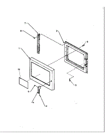 Door Assembly parts for Amana Microwave RC22MP-P1107902M from AppliancePartsPros.com