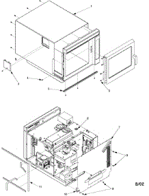 Outercase parts for Amana Microwave RC30S-P1329107M from AppliancePartsPros.com