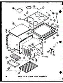 Main Top & Lower Oven Assembly (Rcc-3-C1 / P73408-1Mc) (Rcc-3 / P73408-1M) (Rcc-3-A1 / P73408-1Ma) (Rcc-3-Ag1 / P73408-1Mg) (Rcc-3-L1 / P73408-1Ml) (Rcc-4-C1 / P73409-1M) (Rcc-4-Ag1 / P73409-1M) (Rcc-4 / P73409-1M) (Rcc-4-A1 / P73409-1M) (Rcc-4-L1 / P73409-1M) parts for Amana Wall Oven/Microwave Combo RCC-4-C1/P73409-1M from AppliancePartsPros.com