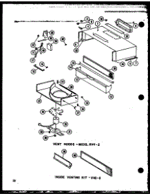 Vent Hoods (Rvh-2 / P72908-1M) (Vhc-2 / P72908-2M) parts for Amana Wall Oven/Microwave Combo RCC-4-L1/P72778-2ML from AppliancePartsPros.com